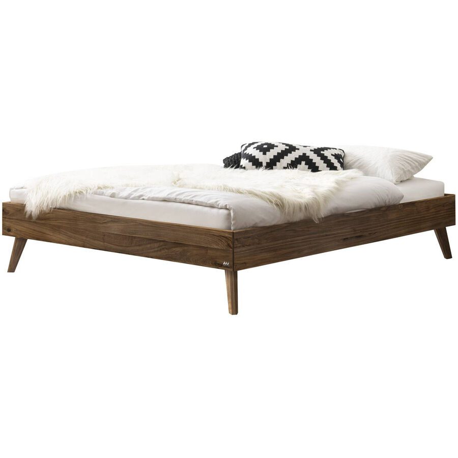 Hasena Bett Sassari Braun Holz 90 x 200 cm - Farbe: Nussbaum - Bett