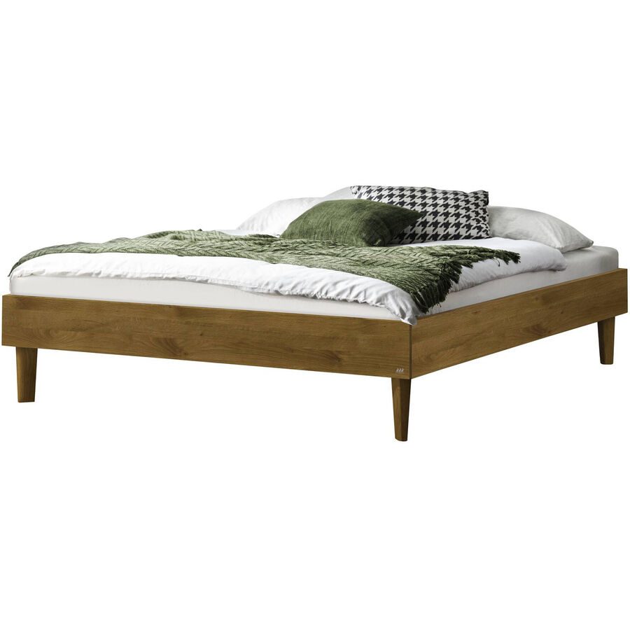 Hasena Bett Sassari Braun Holz 90 x 200 cm - Farbe: Wildeiche - Material: Eiche massiv - Bett