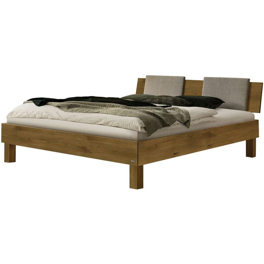 Hasena Bett Sassari Braun Holz 180 x 200 cm - Farbe: Wildeiche - Material: Eiche massiv - Bett