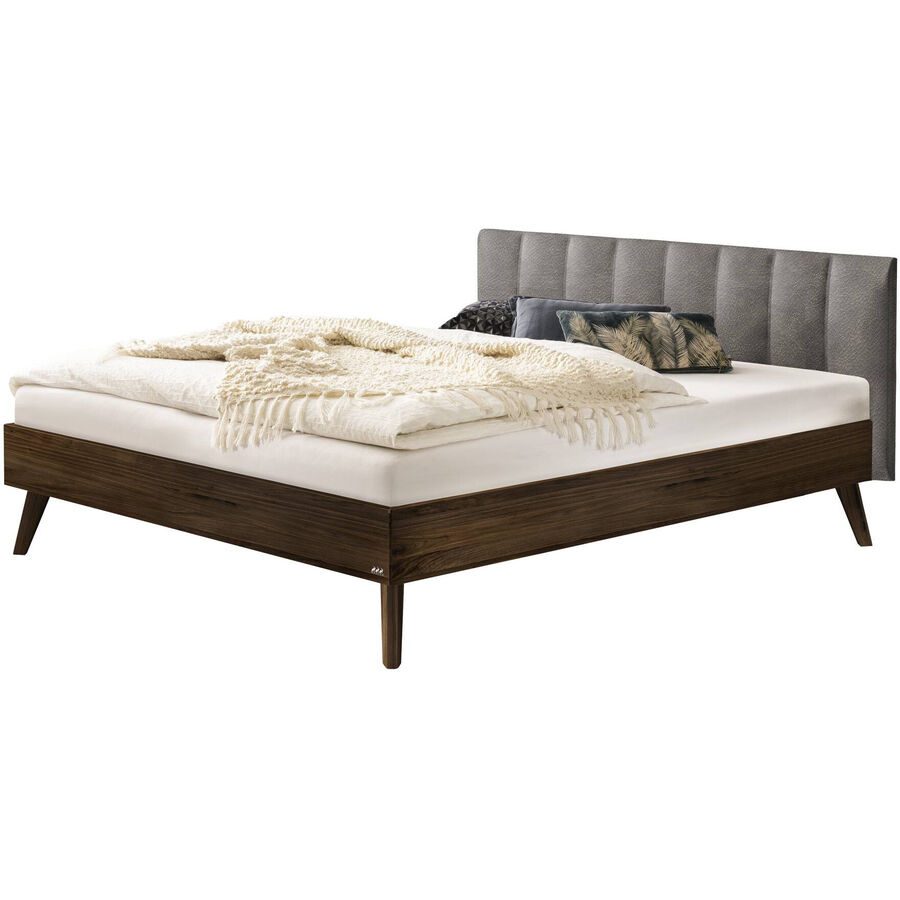 Hasena Bett Sassari Braun Holz 180 x 200 cm - Farbe: Nussbaum - Bett