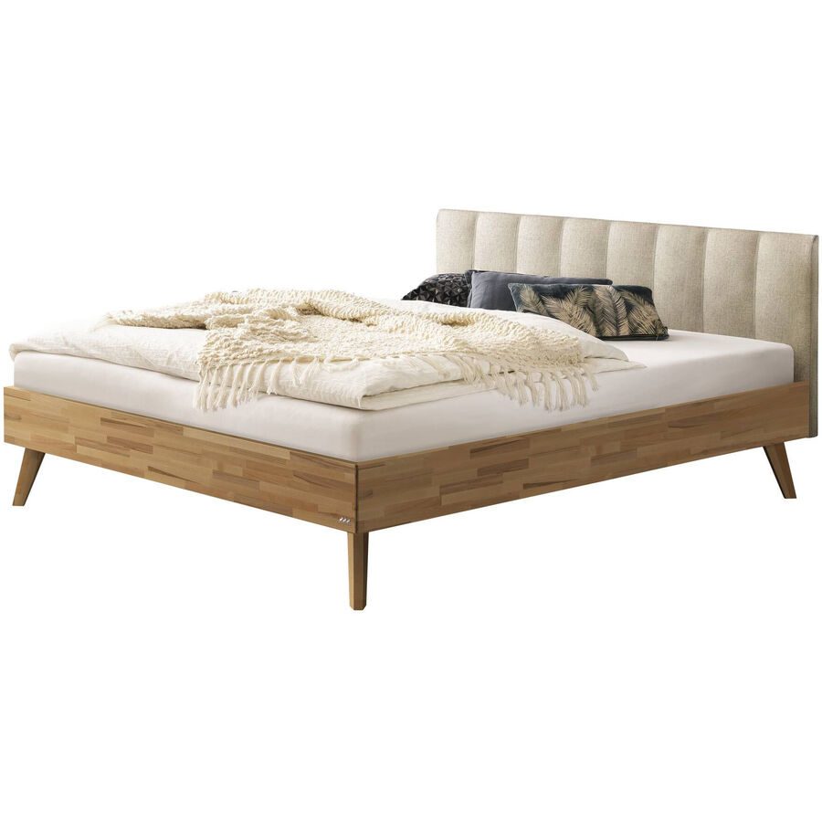 Hasena Bett Sassari Braun Holz 140 x 200 cm - Farbe: Kernbuche - Material: Kernbuche massiv - Bett