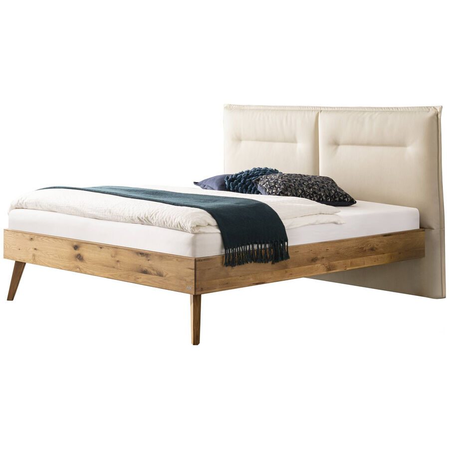 Hasena Bett Sassari Braun Holz 160 x 200 cm - Farbe: Wildeiche, cream - Material: Eiche massiv - Bett