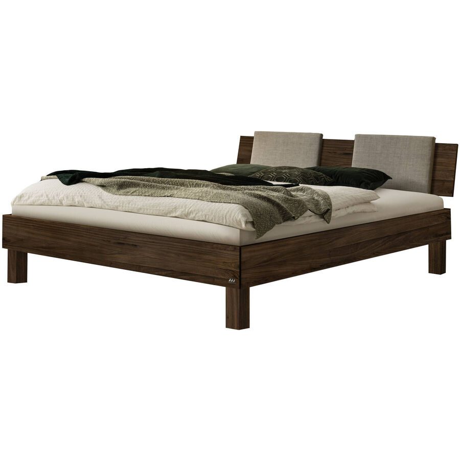 Hasena Bett Sassari Braun Holz 140 x 200 cm - Farbe: Nussbaum - Material: Nussbaum massiv - Bett