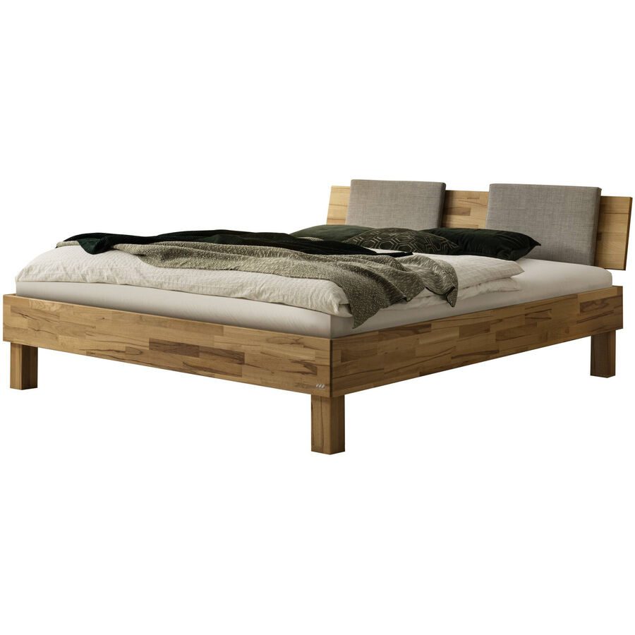 Hasena Bett Sassari Braun Holz 140 x 200 cm - Farbe: Kernbuche - Material: Kernbuche massiv - Bett