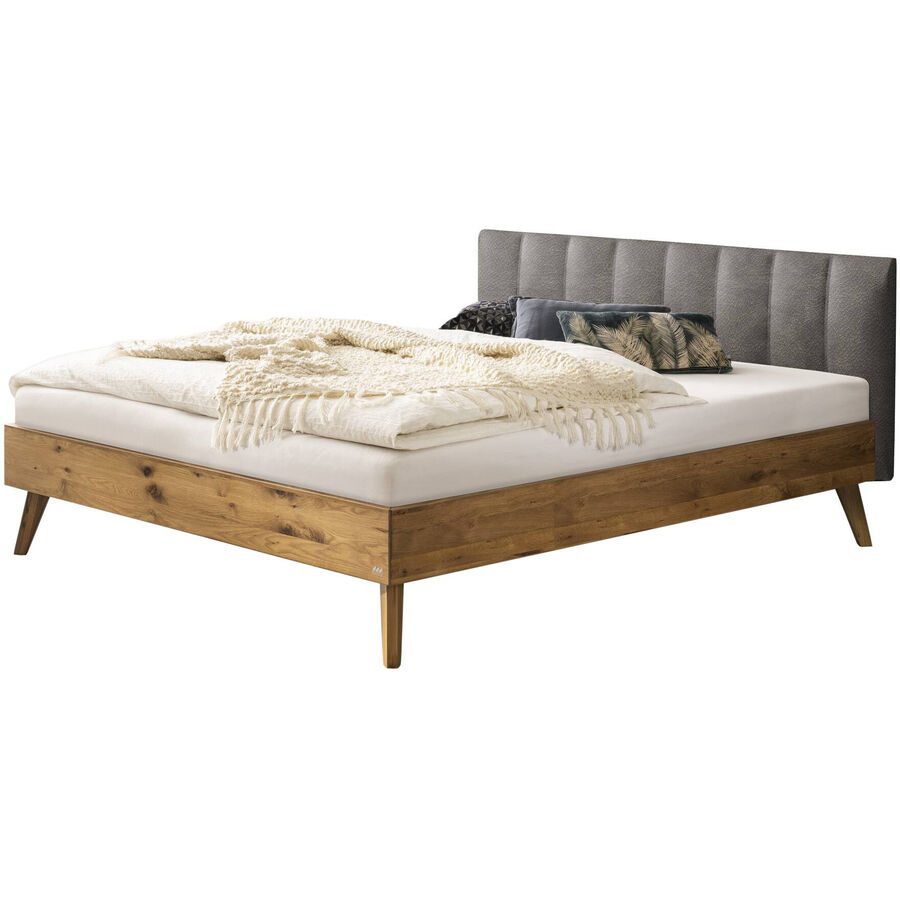 Hasena Bett Sassari Braun Holz 160 x 200 cm - Farbe: Wildeiche - Material: Eiche massiv - Bett