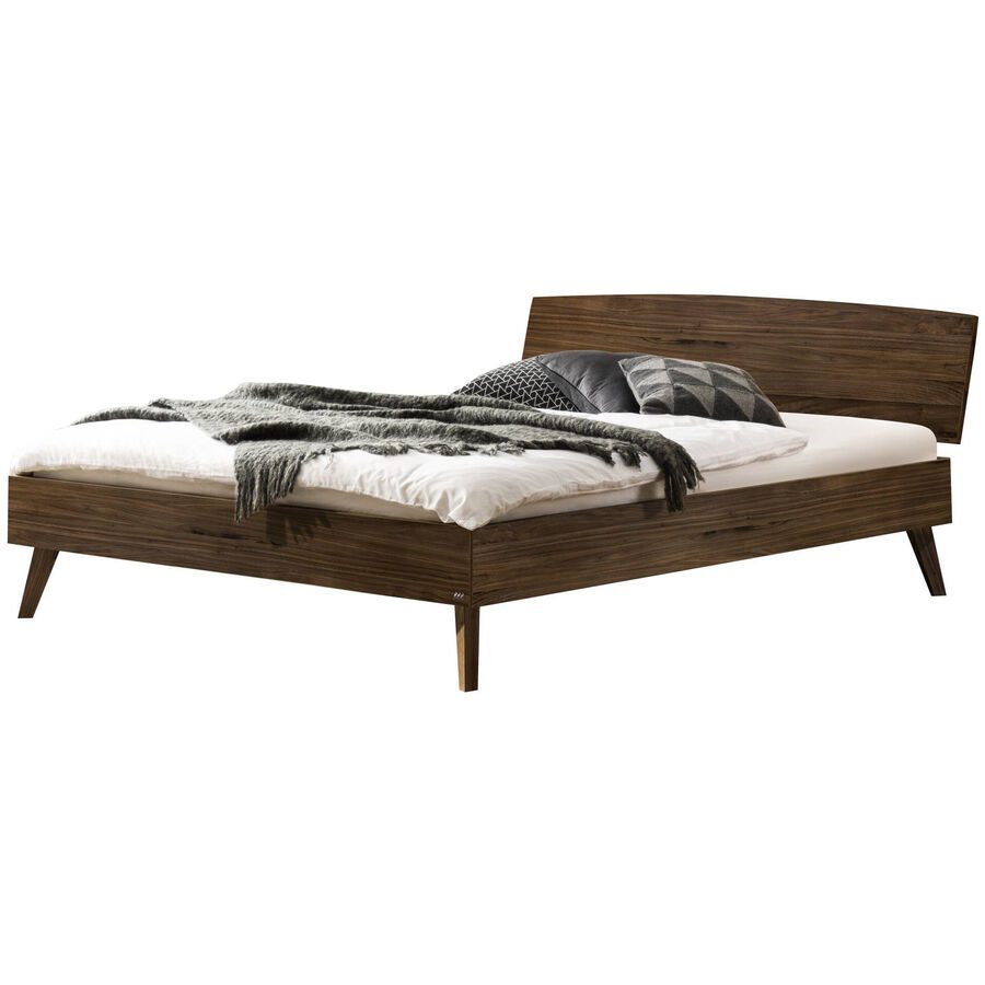 Hasena Bett Sassari Braun Holz 90 x 200 cm - Farbe: Nussbaum - Material: Nussbaum Massivholz - Bett