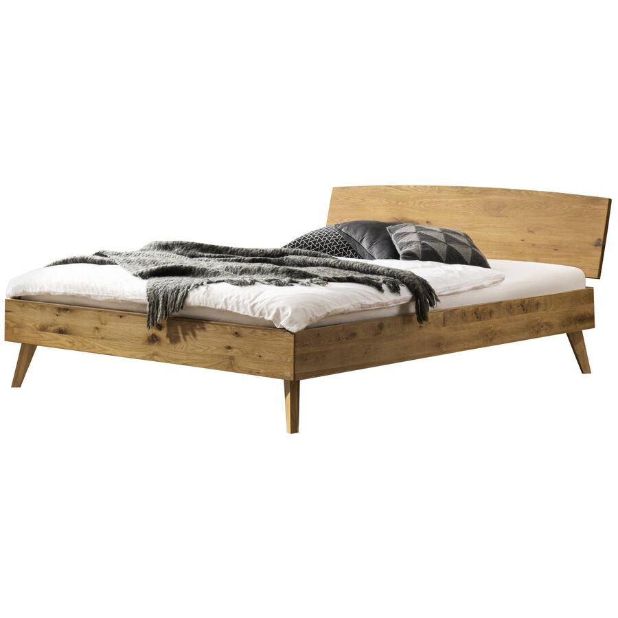 Hasena Bett Sassari Braun Holz 200 x 200 cm - Farbe: Wildeiche Natur - Material: Eiche Massivholz - Bett