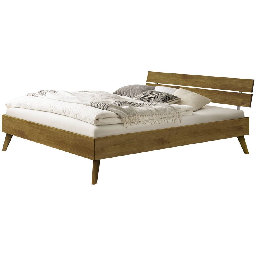 Hasena Bett Sassari Braun Holz 200 x 200 cm - Farbe: Wildeiche - Material: Eiche massiv - Bett