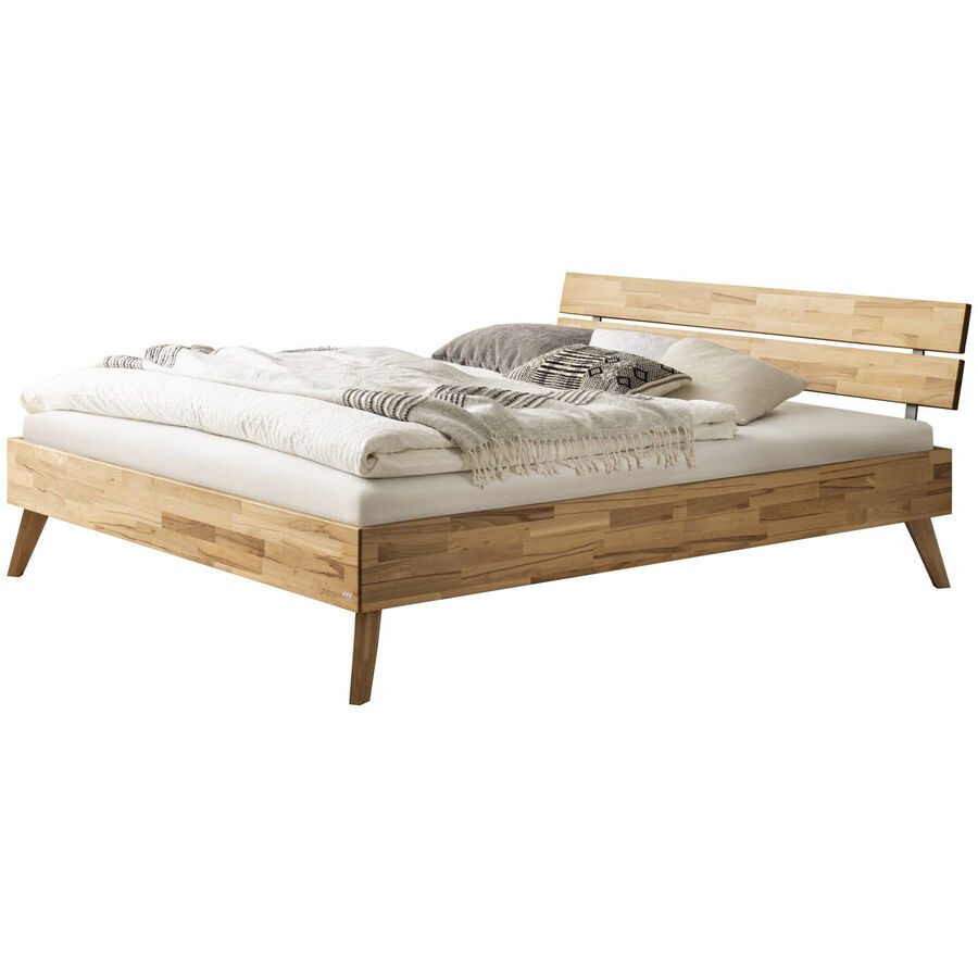 Hasena Bett Sassari Braun Holz 180 x 200 cm - Farbe: Kernbuche - Material: Kernbuche massiv - Bett