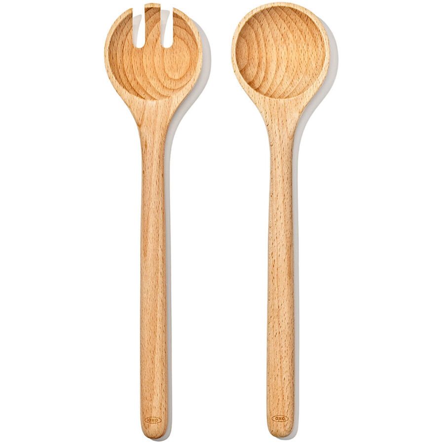Salatbesteck Oxo Braun Holz - Salatbesteck