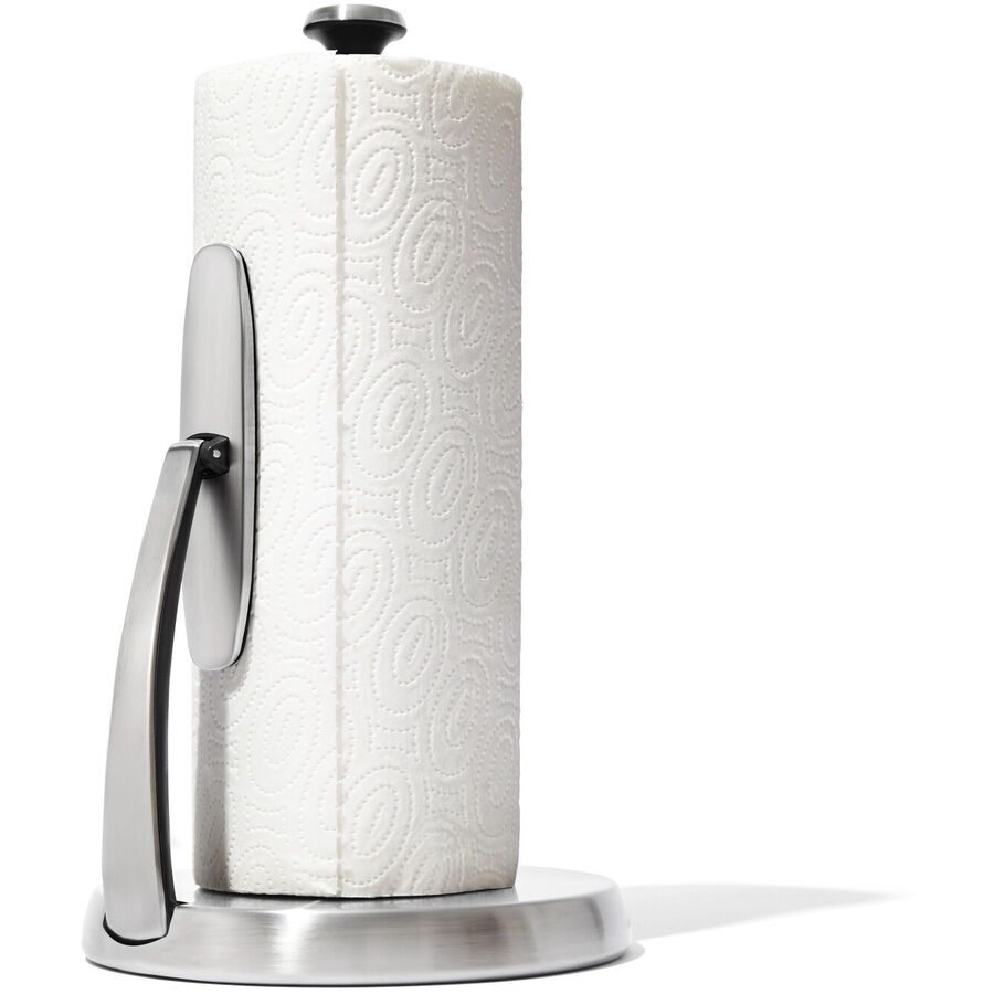 Papierrollenhalter Oxo Silber Edelstahl 17.5 cm - Papierrollenhalter