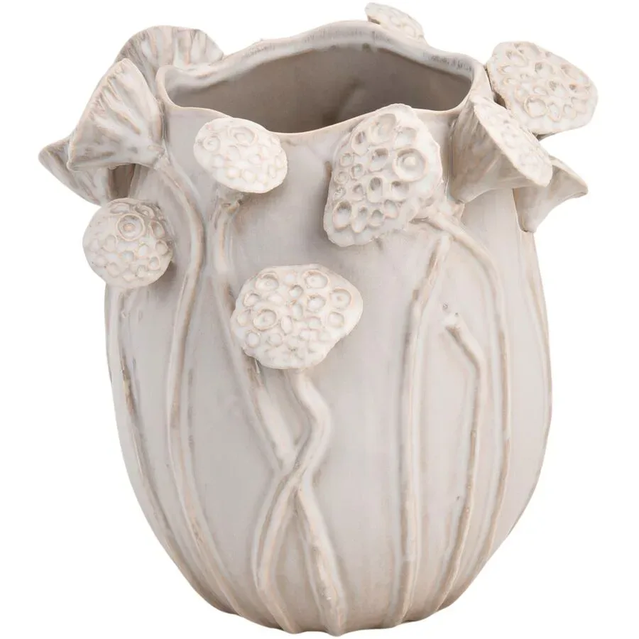 Vase Myko Weiss Steingut 26.5 cm - Vase