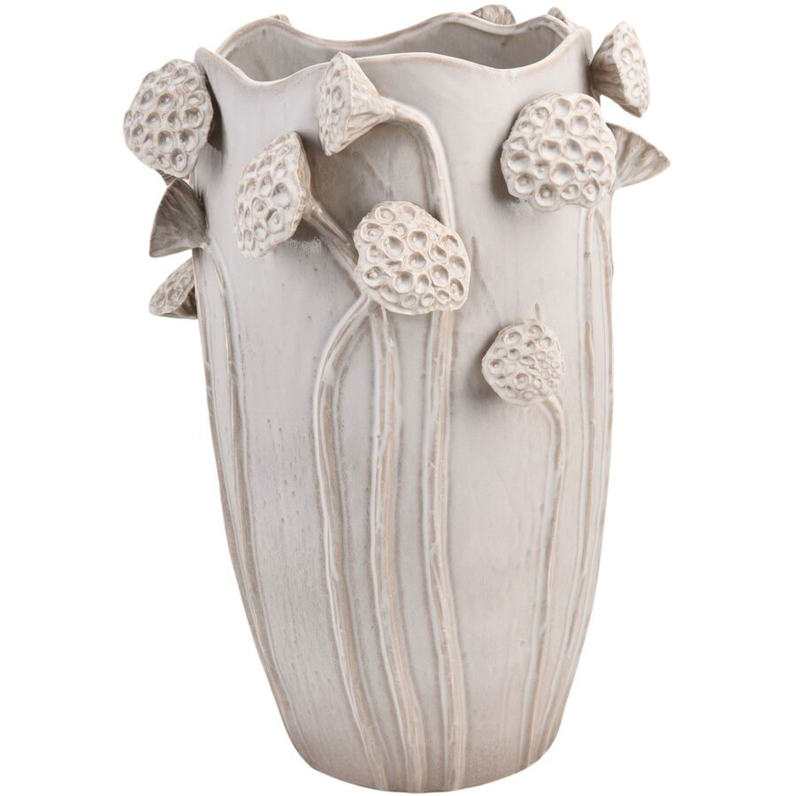 Vase Myko Weiss Steingut 35 cm - Vase