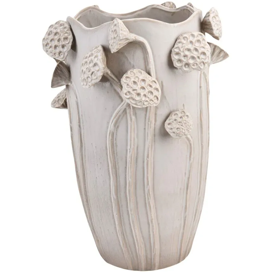 Vase Myko Weiss Steingut 35 cm - Vase