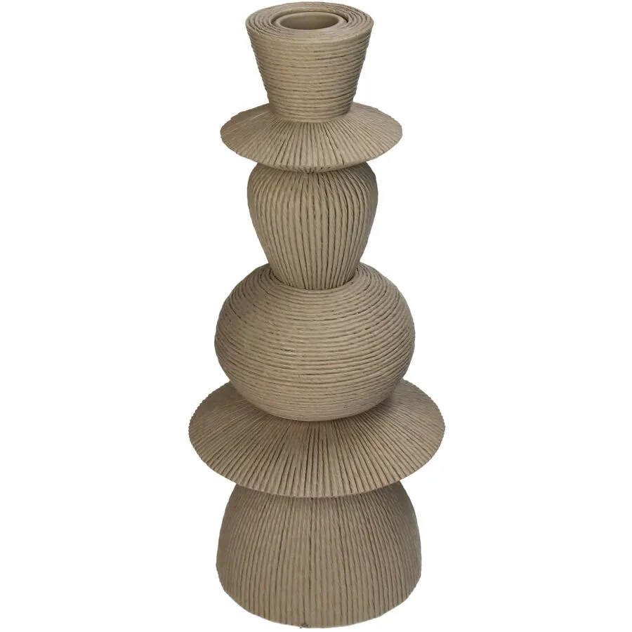 Kerzenhalter Kaars Beige Kunstharz 25.7 cm - Farbe: sand - Material: Polyresin - Kerzenhalter