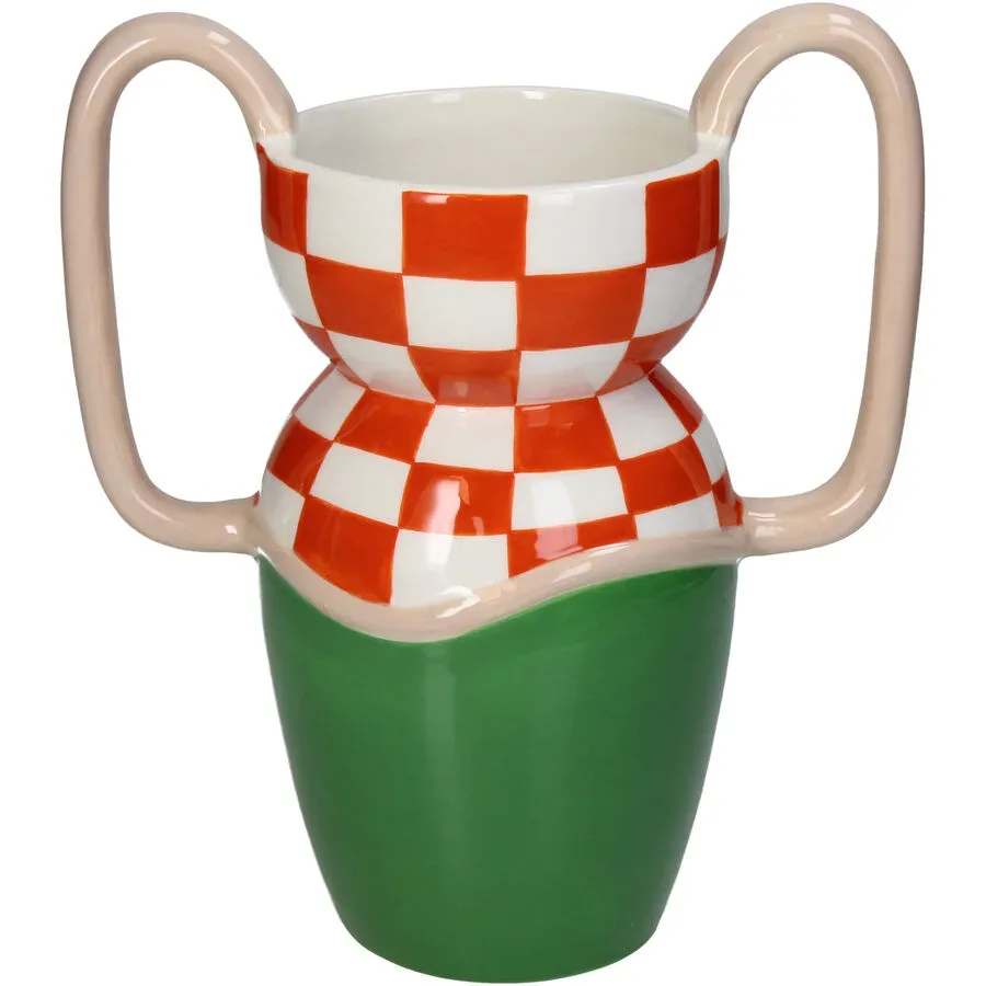 Vase Myko Mehrfarbig Steingut 23.5 cm - Farbe: Multi - Vase