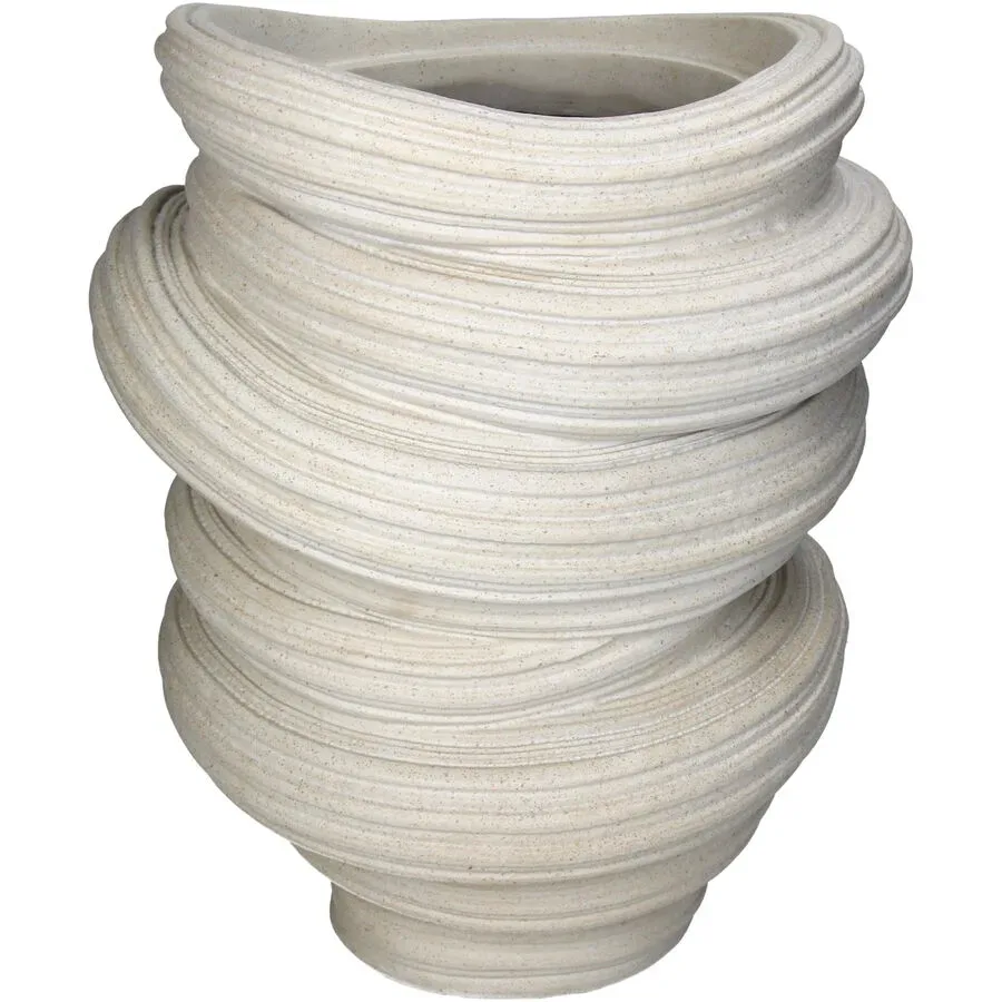 Vase Myko Beige Kunstharz 32.6 cm - Material: Polyresin - Vase