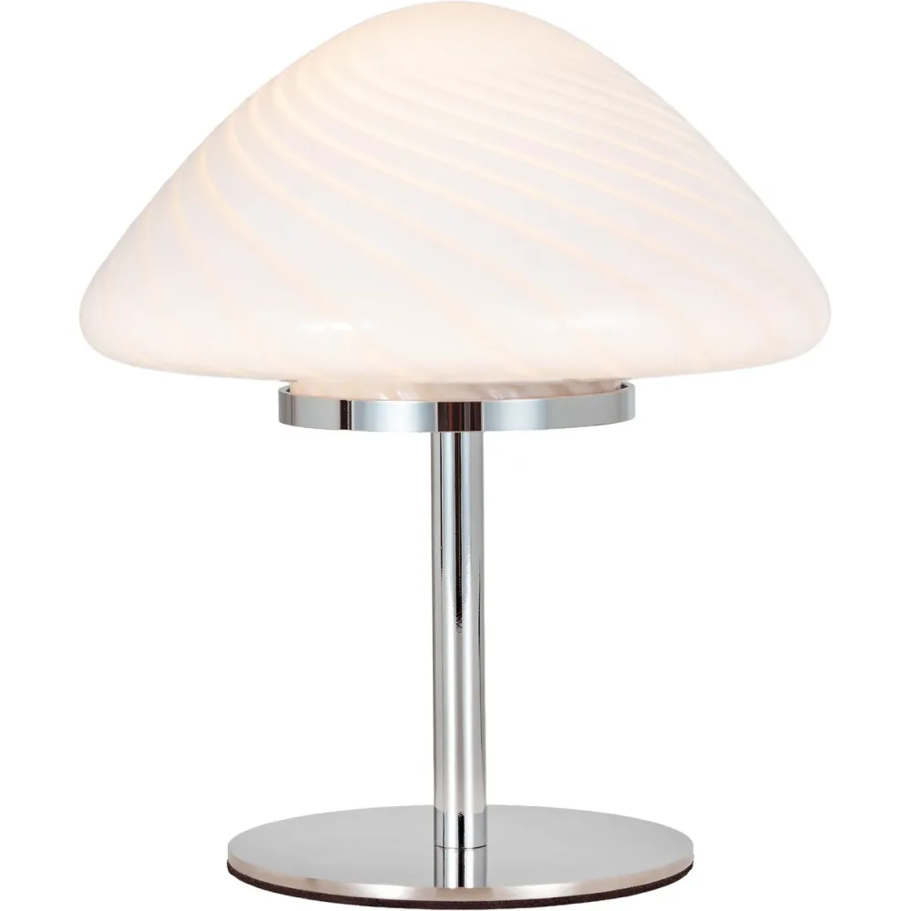 Tischlampe Rey Grau Glas/Metall 17 cm 17.5 cm - Farbe: chrom - LED - Lichtfarbe: Warmweiss - Material: Metall/Glas - Tischlampe- LED Energiesparlampe