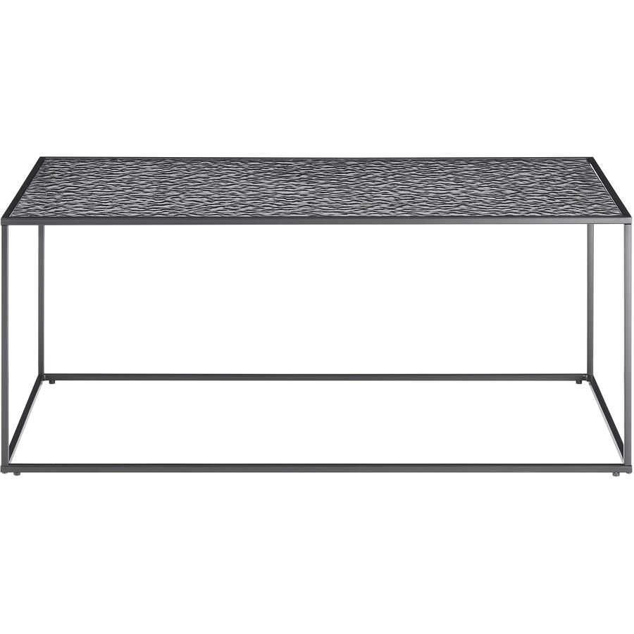 Salontisch Habit Schwarz Glas/Metall 110 cm - Material: Metall/Glas - Salontisch