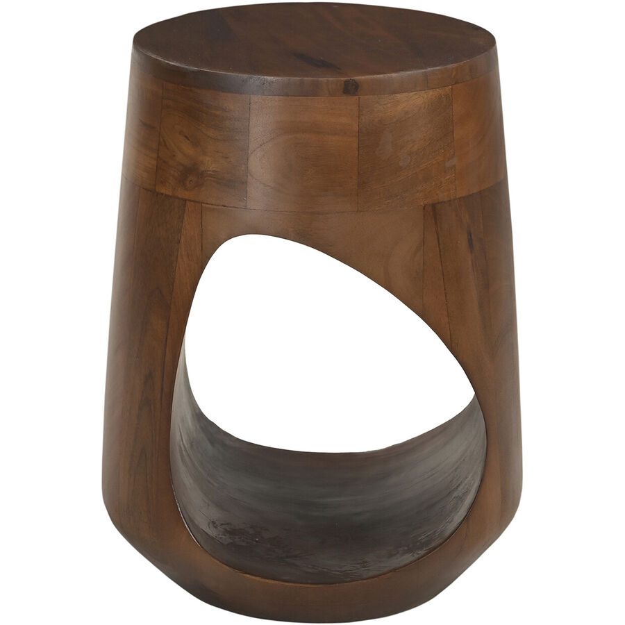 Beistelltisch Rondo Braun Holz 32 cm - Material: Mangoholz massiv - Beistelltisch