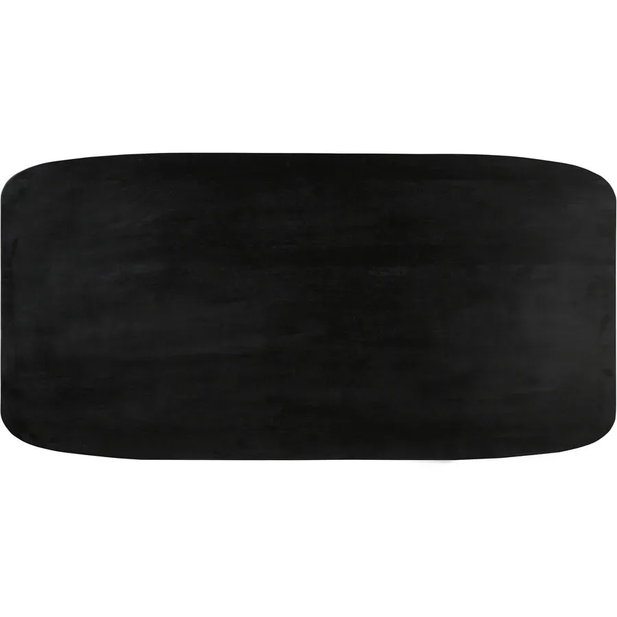 Tischplatte Smooth Schwarz Holz 240 cm - Material: Mangoholz massiv - Tischplatte