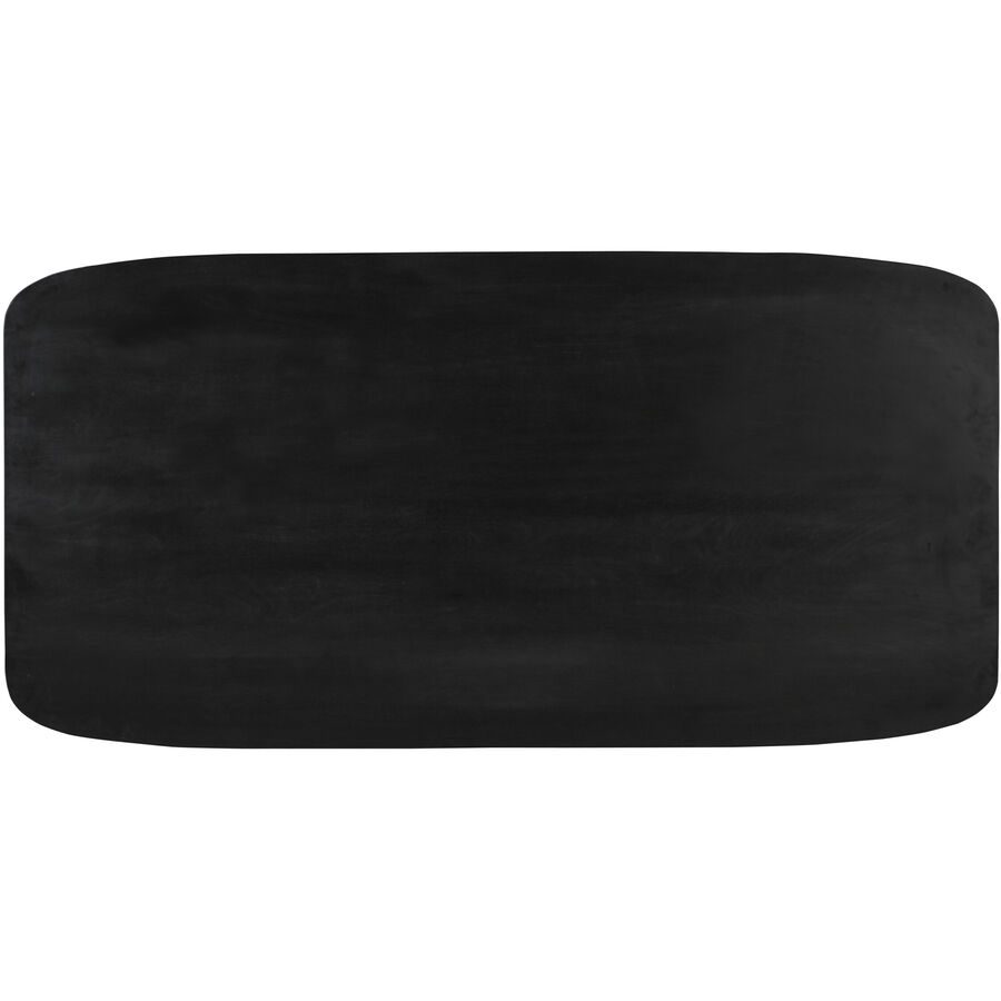 Tischplatte Smooth Schwarz Holz 220 cm - Material: Mangoholz massiv - Tischplatte