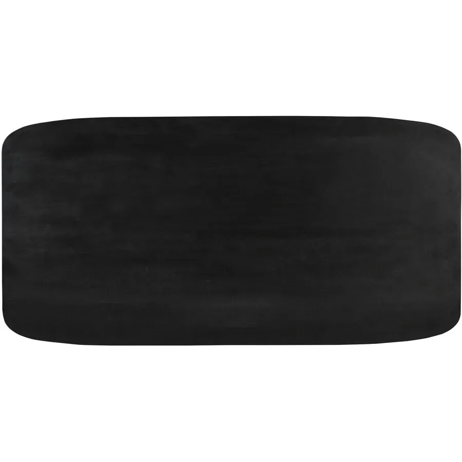 Tischplatte Smooth Schwarz Holz 220 cm - Material: Mangoholz massiv - Tischplatte