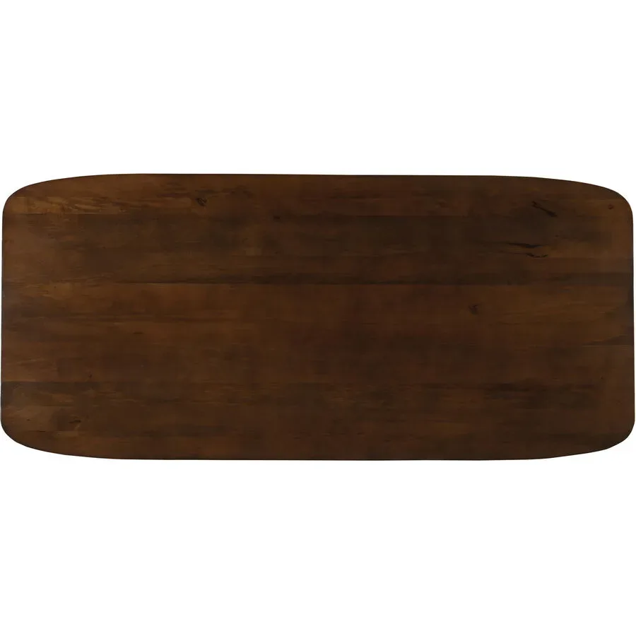 Tischplatte Rondo Braun Holz 200 cm - Material: Mangoholz massiv - Tischplatte
