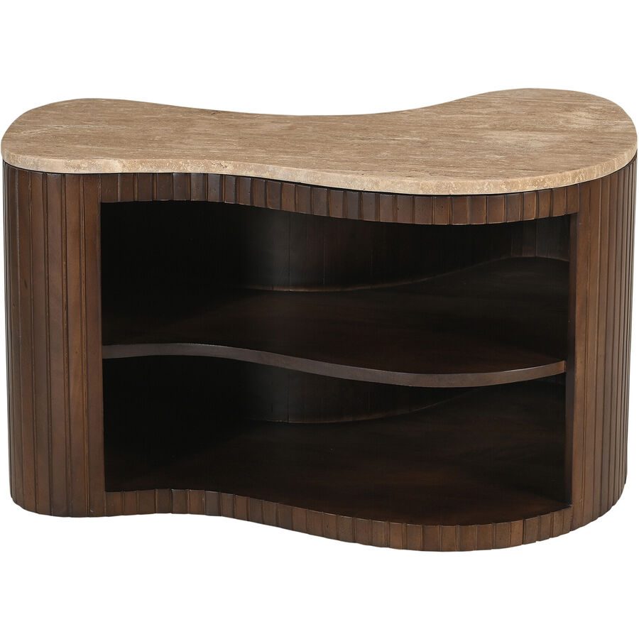Lowboard Rondo Braun Holz 60 cm 75 cm 40 cm - Material: Mangoholz massiv - Lowboard