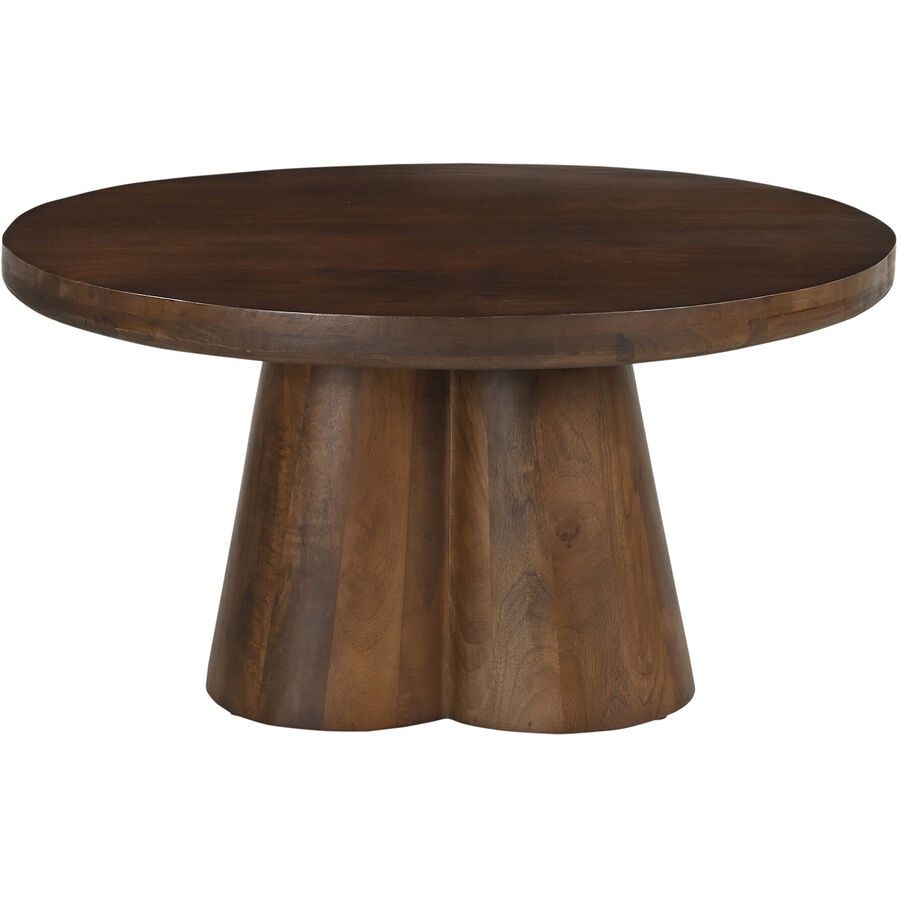 Salontisch Rondo Braun Holz 80 cm - Material: Mangoholz massiv - Salontisch