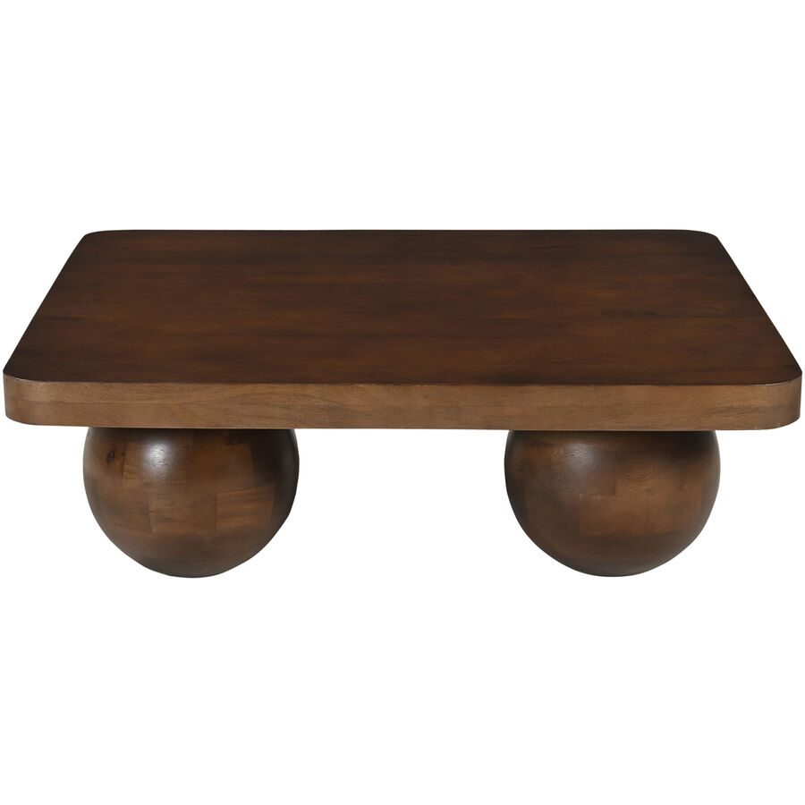 Salontisch Rondo Braun Holz 90 cm - Material: Mangoholz massiv - Salontisch
