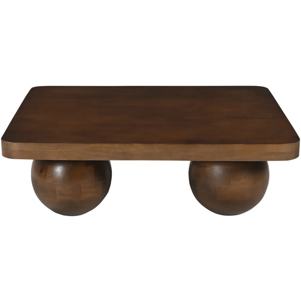 Salontisch Rondo Braun Holz 90 cm - Material: Mangoholz massiv - Salontisch