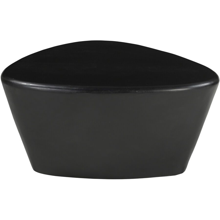 Beistelltisch Smooth Schwarz Holz 70 cm - Material: Mangoholz massiv - Beistelltisch