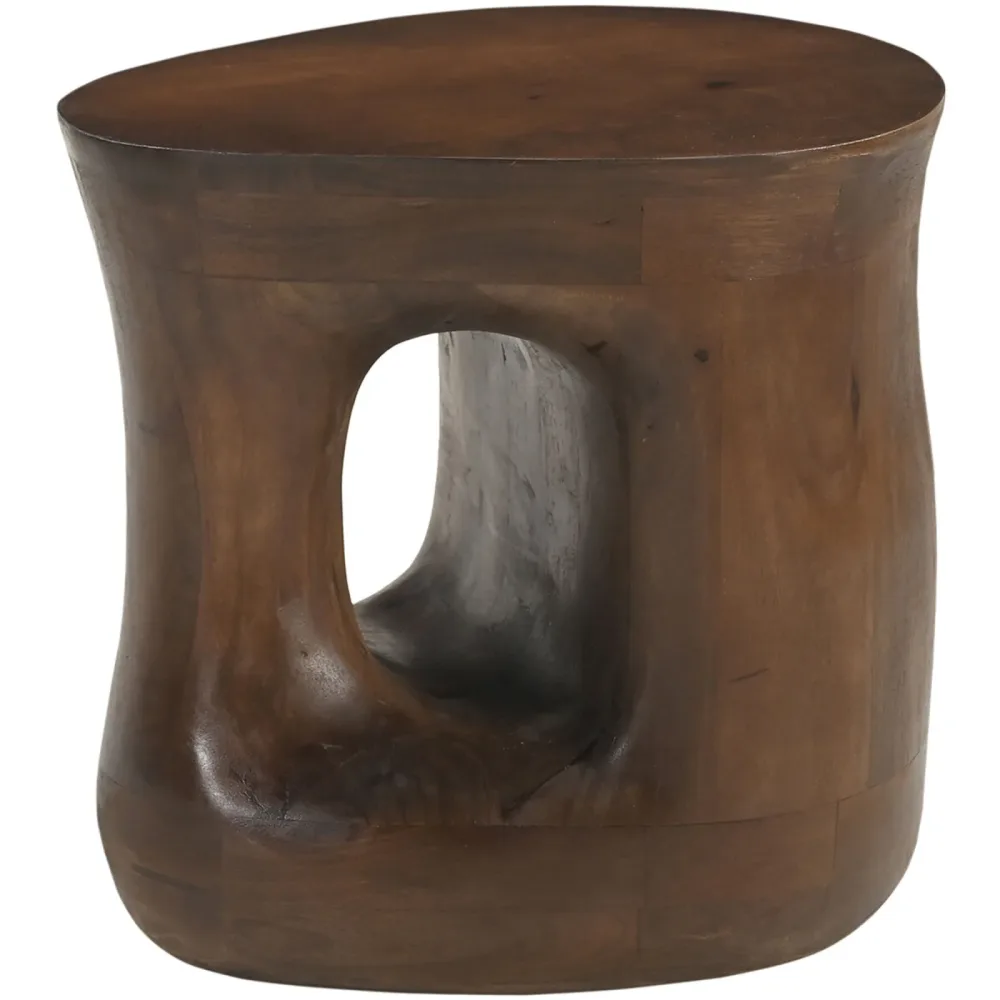 Beistelltisch Rondo Braun Holz 40 cm - Material: Mangoholz massiv - Beistelltisch