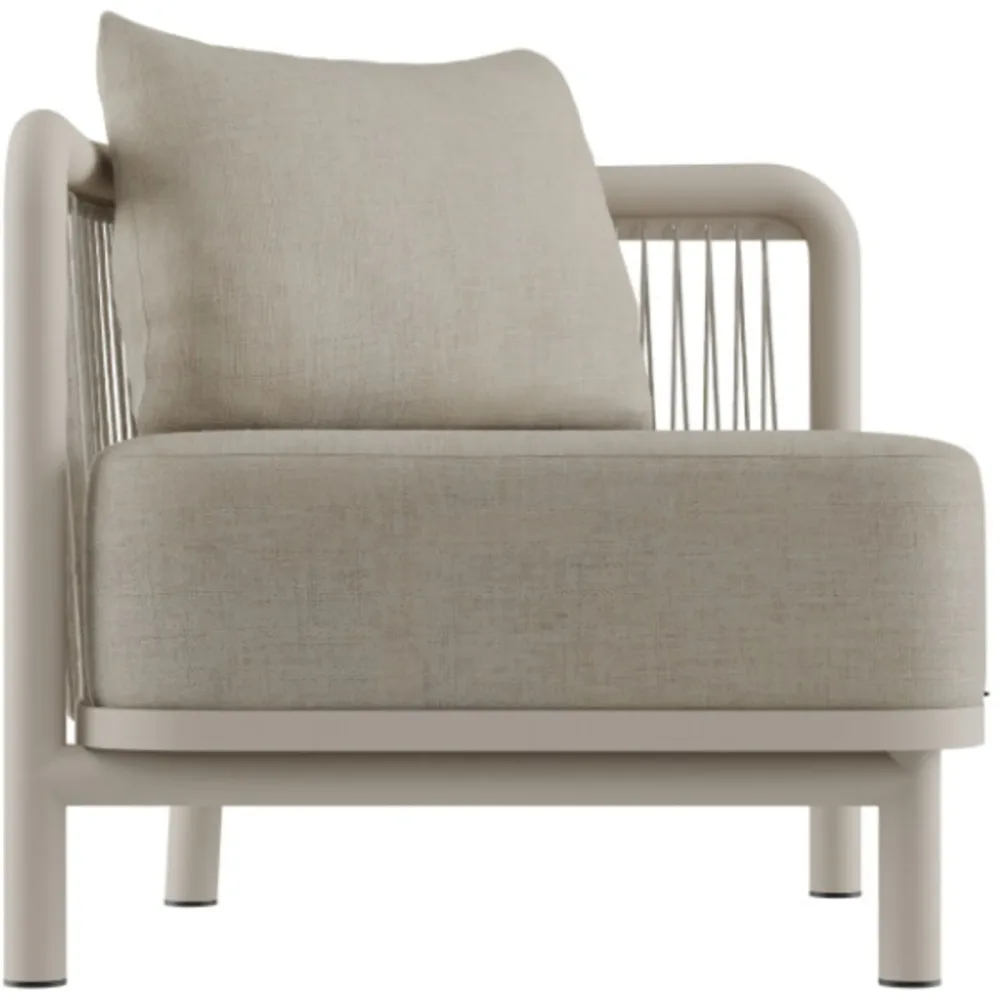 SACKit Loungeelement Kirra Sand 80 Prozent Olefin und 20 Prozent recyceltes Olefin-Polyester/Aluminium 1 B 77.5 cm T 77.5 cm - Material: 80% Olefin