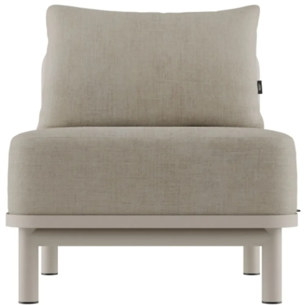 SACKit Loungeelement Kirra Sand Olefin-Textil (80 Prozent Olefin und 20 Prozent recyceltes Olefin-Polyester)/Metall 1 B 77.5 T 70 cm - Material: