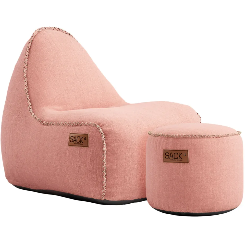 Cobana Lounge Chair jr. Rose + Pouf - Material: Olefin - 73