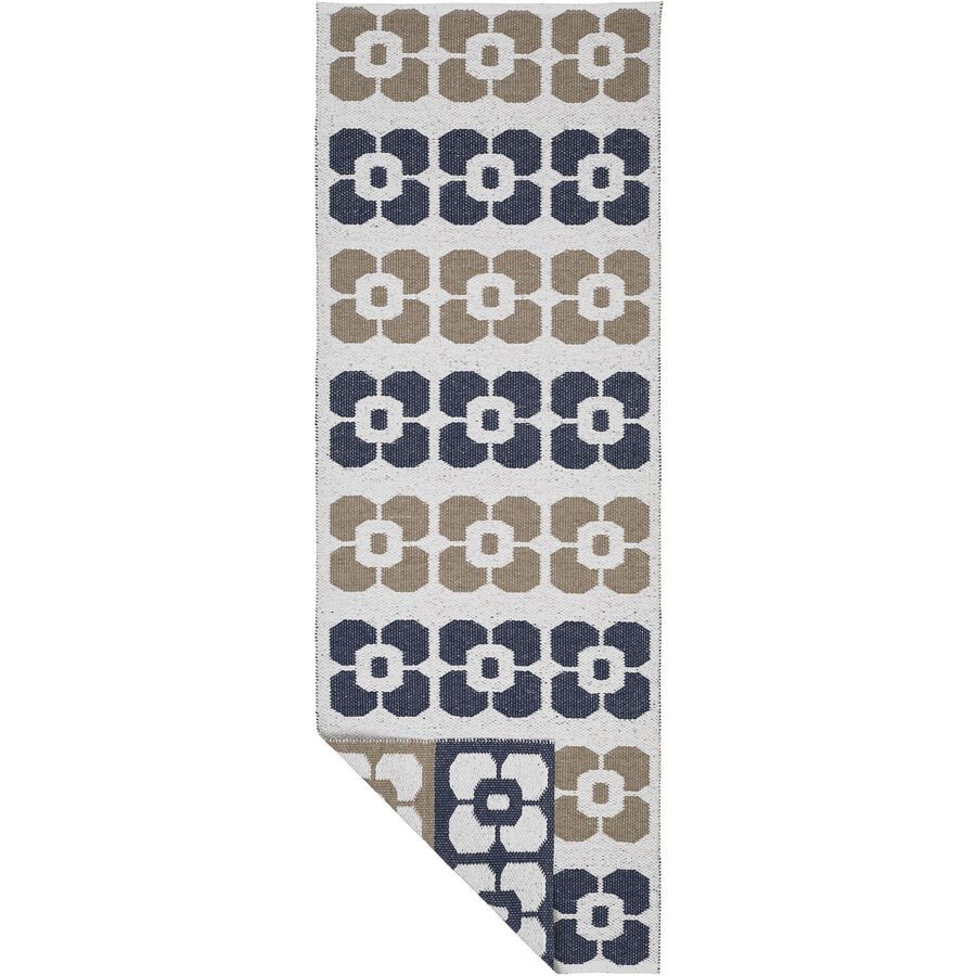 HORREDSMATTAN Outdoor-Teppich Florian Blau Polyester 70 cm 250 cm - Farbe: marine - Outdoor-Teppich