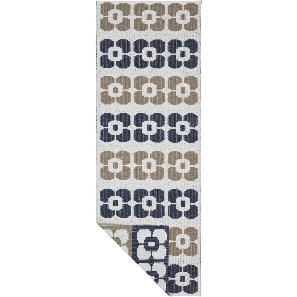 HORREDSMATTAN Outdoor-Teppich Florian Blau Polyester 70 cm 450 cm - Farbe: marine - Outdoor-Teppich