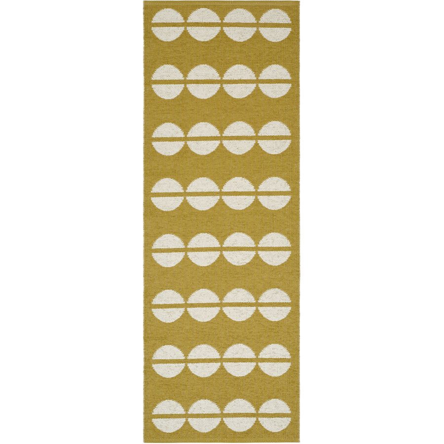 HORREDSMATTAN Outdoor-Teppich Bastian Gelb Polyester/Kunststoff 150 cm 200 cm - Farbe: senfgelb - Material: Phthalatfreies PVC 90%, Polyester 10% -