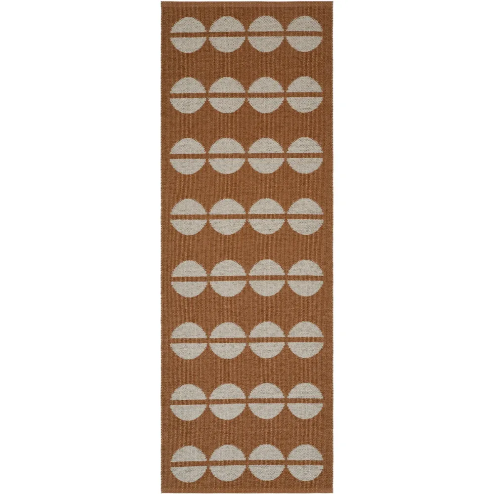 HORREDSMATTAN Outdoor-Teppich Bastian Rot Polyester/Kunststoff 70 cm 100 cm - Farbe: Rust - Material: Phthalatfreies PVC 90%, Polyester 10% -