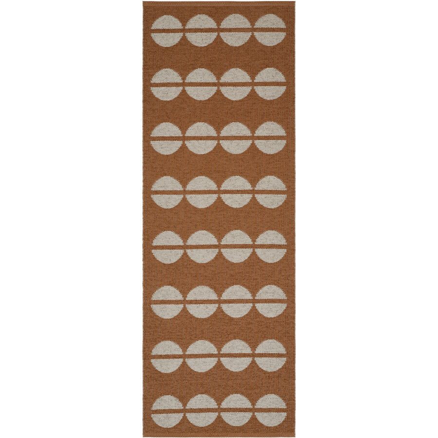 HORREDSMATTAN Outdoor-Teppich Bastian Rot Polyester/Kunststoff 70 cm 400 cm - Farbe: Rust - Material: Phthalatfreies PVC 90%, Polyester 10% -