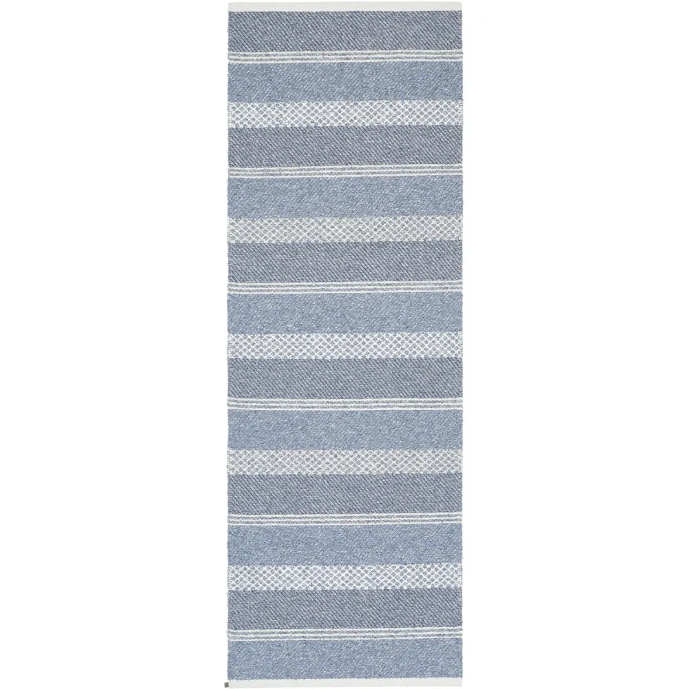 HORREDSMATTAN Teppich Sia Blau Baumwolle/Polyester 70 cm 350 cm - Farbe: blue - Material: Mischgewebe - Teppich