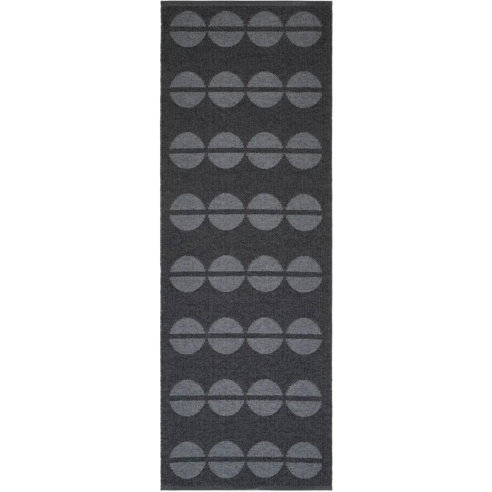 HORREDSMATTAN Outdoor-Teppich Bastian Grau Polyester/Kunststoff 70 cm 150 cm - Farbe: graphite - Material: Phthalatfreies PVC 90%, Polyester 10% -