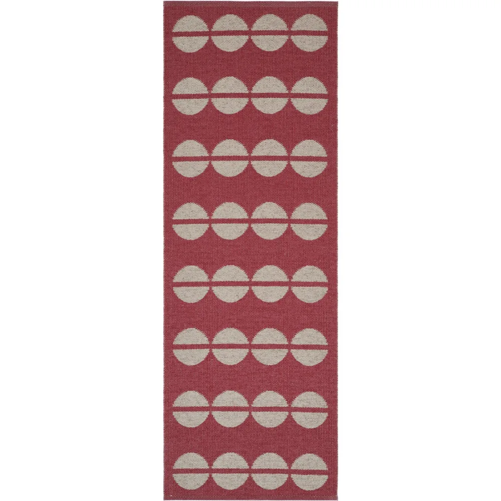 HORREDSMATTAN Outdoor-Teppich Bastian Rot Polyester/Kunststoff 70 cm 150 cm - Material: Phthalatfreies PVC 90%, Polyester 10% - Outdoor-Teppich