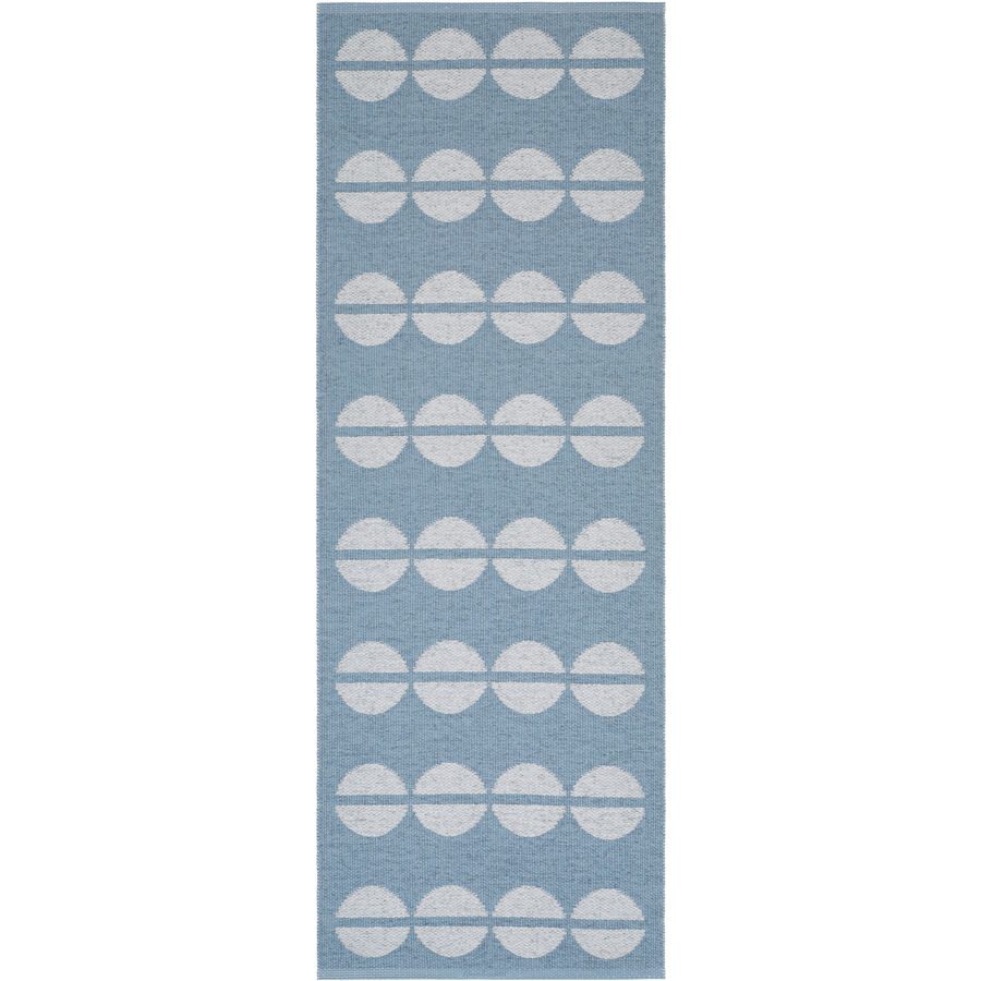 HORREDSMATTAN Outdoor-Teppich Bastian Blau Polyester/Kunststoff 70 cm 50 cm - Farbe: blue - Material: Phthalatfreies PVC 90%, Polyester 10% -