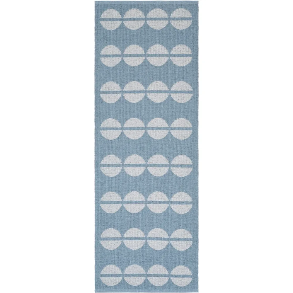 HORREDSMATTAN Outdoor-Teppich Bastian Blau Polyester/Kunststoff 70 cm 350 cm - Farbe: blue - Material: Phthalatfreies PVC 90%, Polyester 10% -