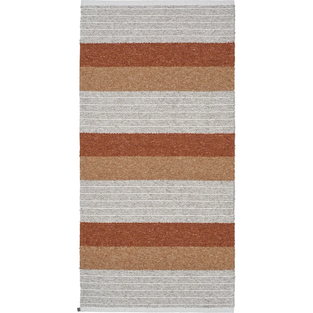 HORREDSMATTAN Teppich Myra Rot Baumwolle/Polyester 70 cm 300 cm - Farbe: Rust - Material: Mischgewebe - Teppich