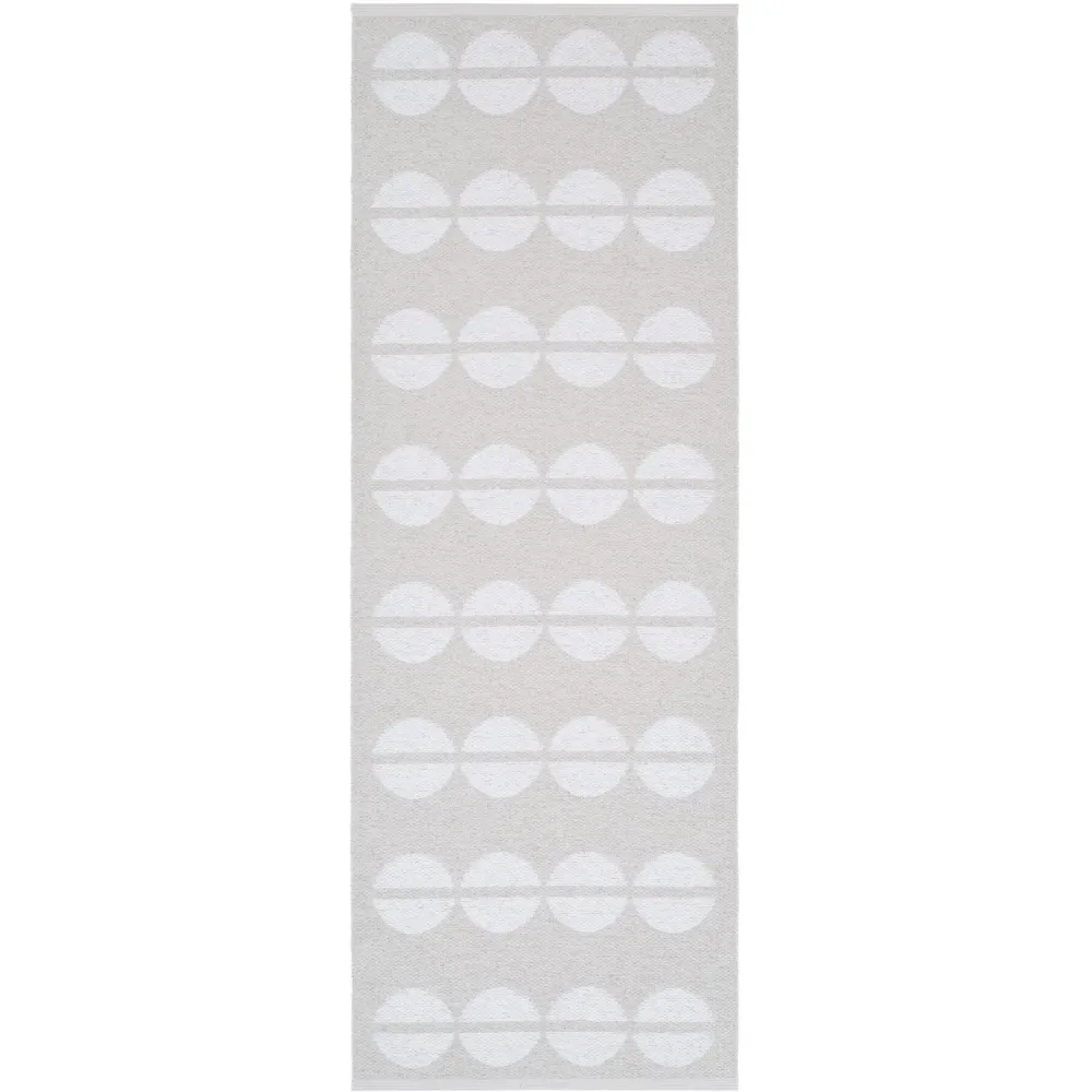 HORREDSMATTAN Outdoor-Teppich Bastian Beige Polyester/Kunststoff 70 cm 250 cm - Farbe: creme - Material: Phthalatfreies PVC 90%, Polyester 10% -