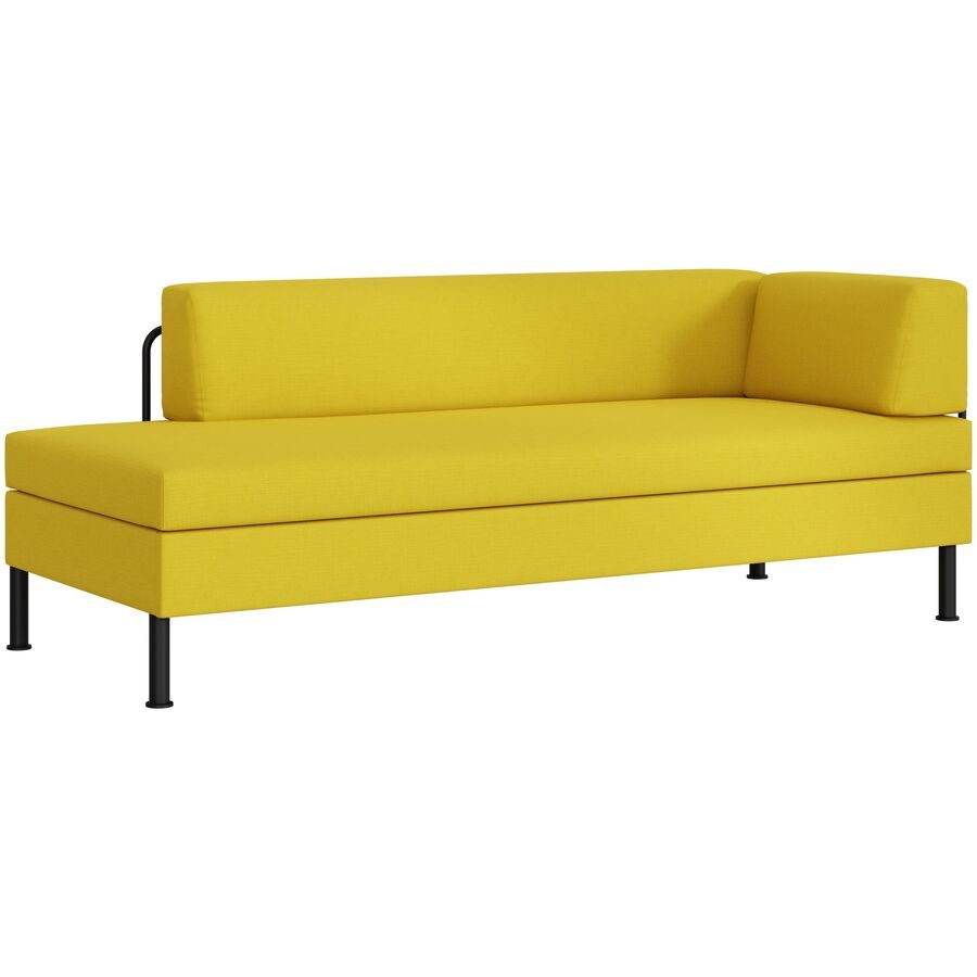 SWISS PLUS Bettsofa Bed for Living Singolo Gelb/Gold Stoff 205 cm 85 cm - Farbe: goldgelb - Möbel Konfigurator: Traummöbel individuell zusammenstellen